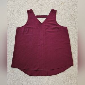 Maurices Women's Size XXL Burgundy V-Neck Tank Top Shirt